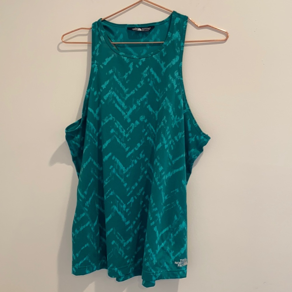 North Face High Neck Tank Green L
